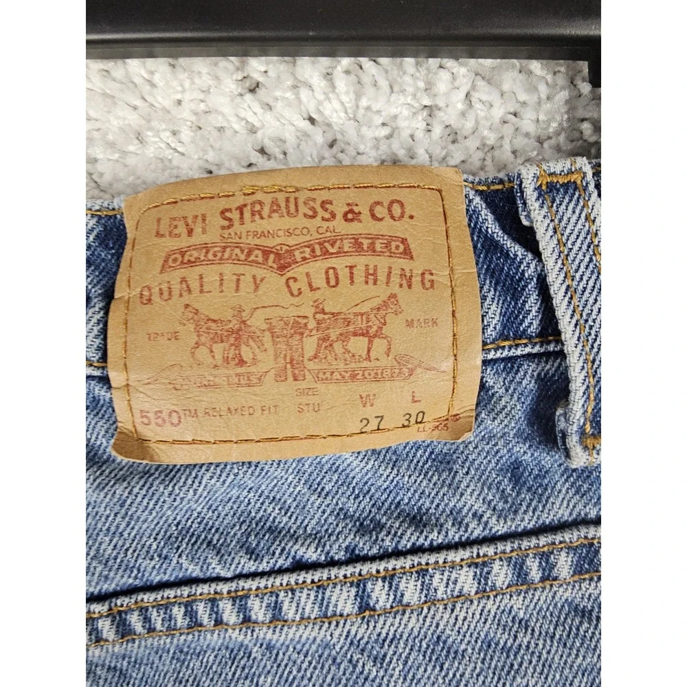 Vintage Levis 550 Student‎ Fit Jeans Red Tab Mens 27x30 (28.5) Relaxed Fit 90s